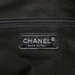 Chanel Paris New York Tote Handbag Bag Black Nylon Leather Women's CHANEL