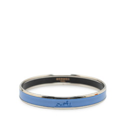 Hermes Caleche Bangle Carriage Blue Silver Metal Women's HERMES