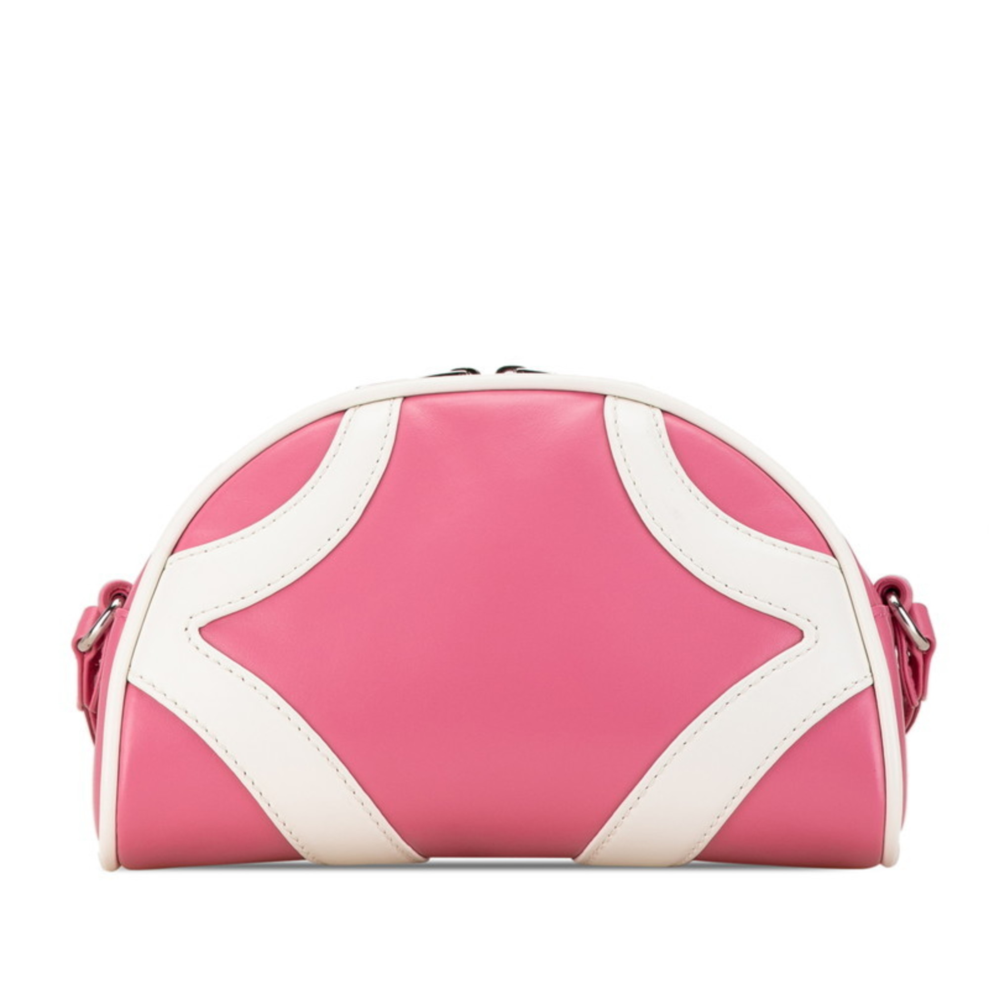 Prada Bag Shoulder 1BH140 Pink White Calfskin Women's PRADA