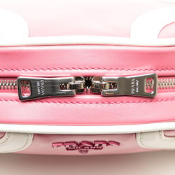 Prada Bag Shoulder 1BH140 Pink White Calfskin Women's PRADA