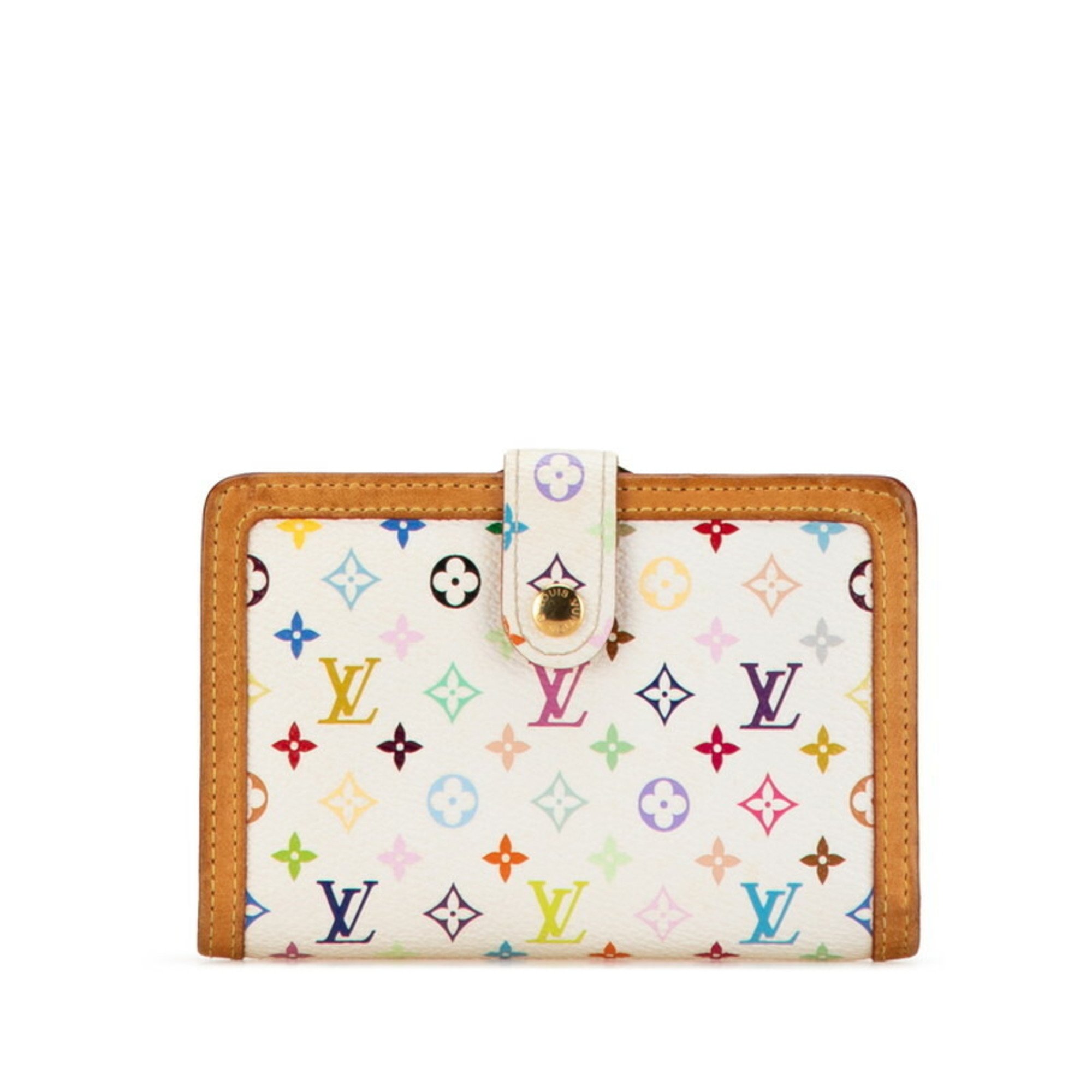 Louis Vuitton Monogram Multicolor Porte Monnaie Bifold Wallet M92987 Multi PVC Leather Women's LOUIS VUITTON