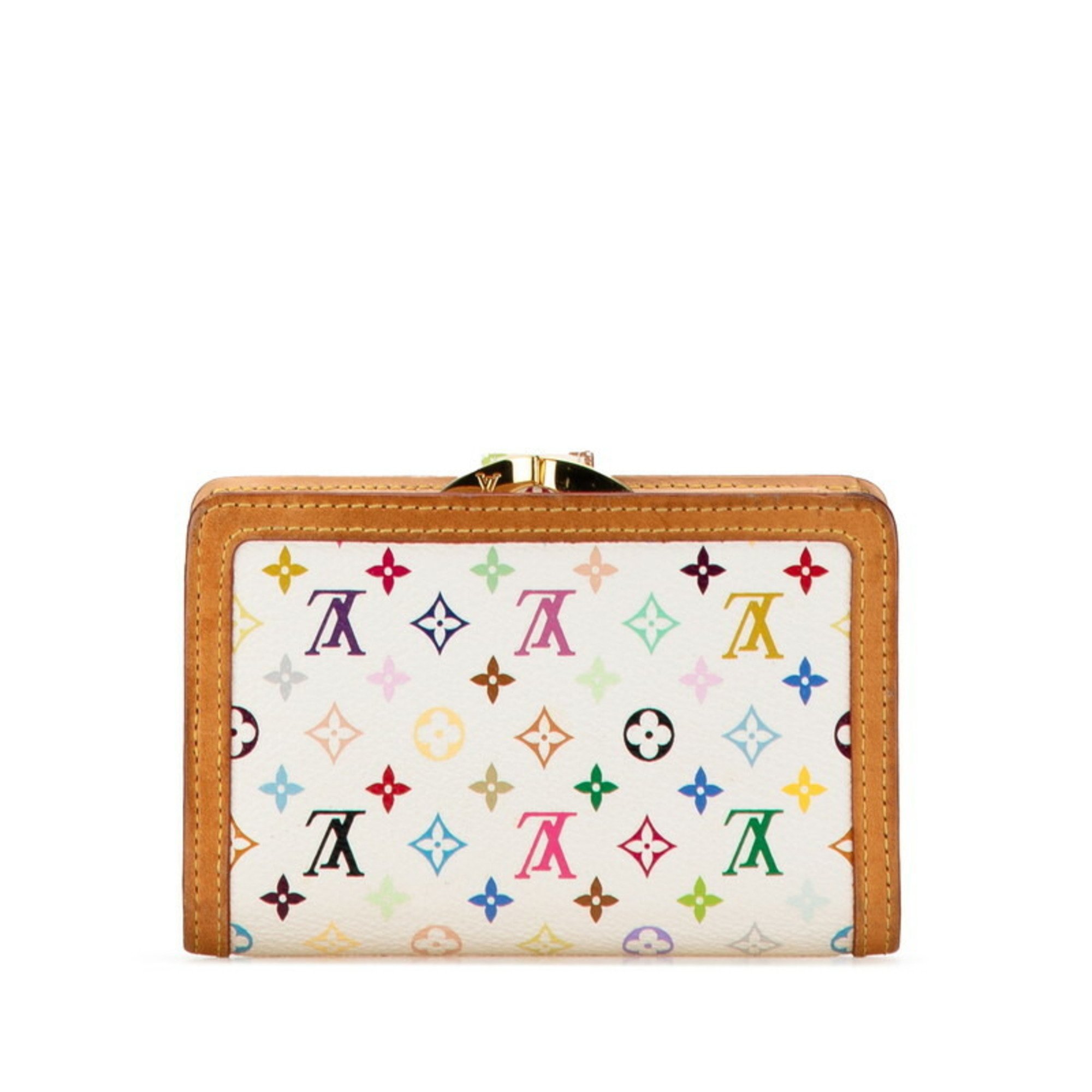 Louis Vuitton Monogram Multicolor Porte Monnaie Bifold Wallet M92987 Multi PVC Leather Women's LOUIS VUITTON