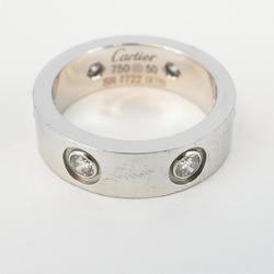 Cartier Ring Love Full Diamond K18WG White Gold Ladies