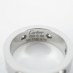 Cartier Ring Love Full Diamond K18WG White Gold Ladies