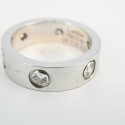 Cartier Ring Love Full Diamond K18WG White Gold Ladies