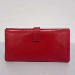 Hermes Long Wallet Bearn A Stamp Box Calf Rouge vif Women's