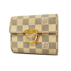 Louis Vuitton Tri-fold Wallet Damier Azur Portefeuille Koala N60013 White Women's