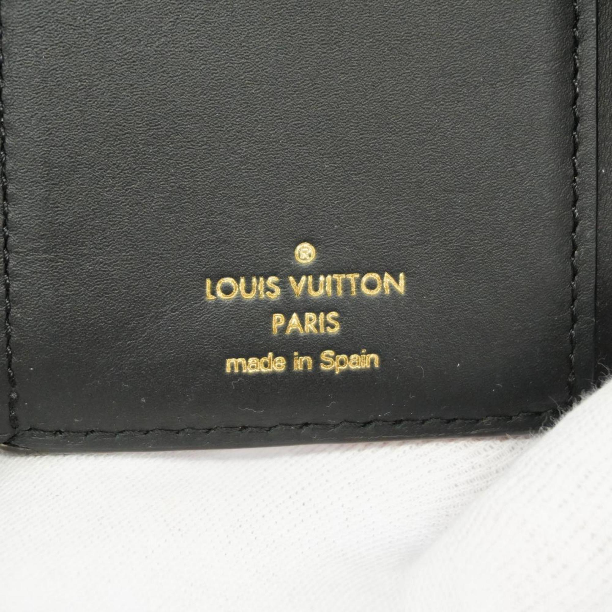 Louis Vuitton Tri-fold Wallet Monogram Reverse Portefeuille Dauphine M68725 Brown Women's