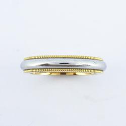 Tiffany Ring Milgrain K18YG Yellow Gold Pt950 Platinum Women's