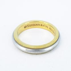 Tiffany Ring Milgrain K18YG Yellow Gold Pt950 Platinum Women's