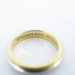 Tiffany Ring Milgrain K18YG Yellow Gold Pt950 Platinum Women's