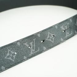 Louis Vuitton Belt Taiga Monogram Eclipse Reversible Santur LV Initial M0157 Black Men's