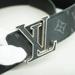 Louis Vuitton Belt Taiga Monogram Eclipse Reversible Santur LV Initial M0157 Black Men's