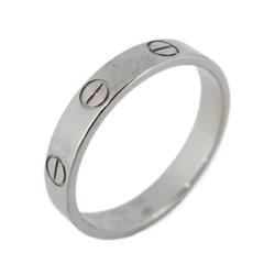 Cartier Ring Love K18WG White Gold Men's