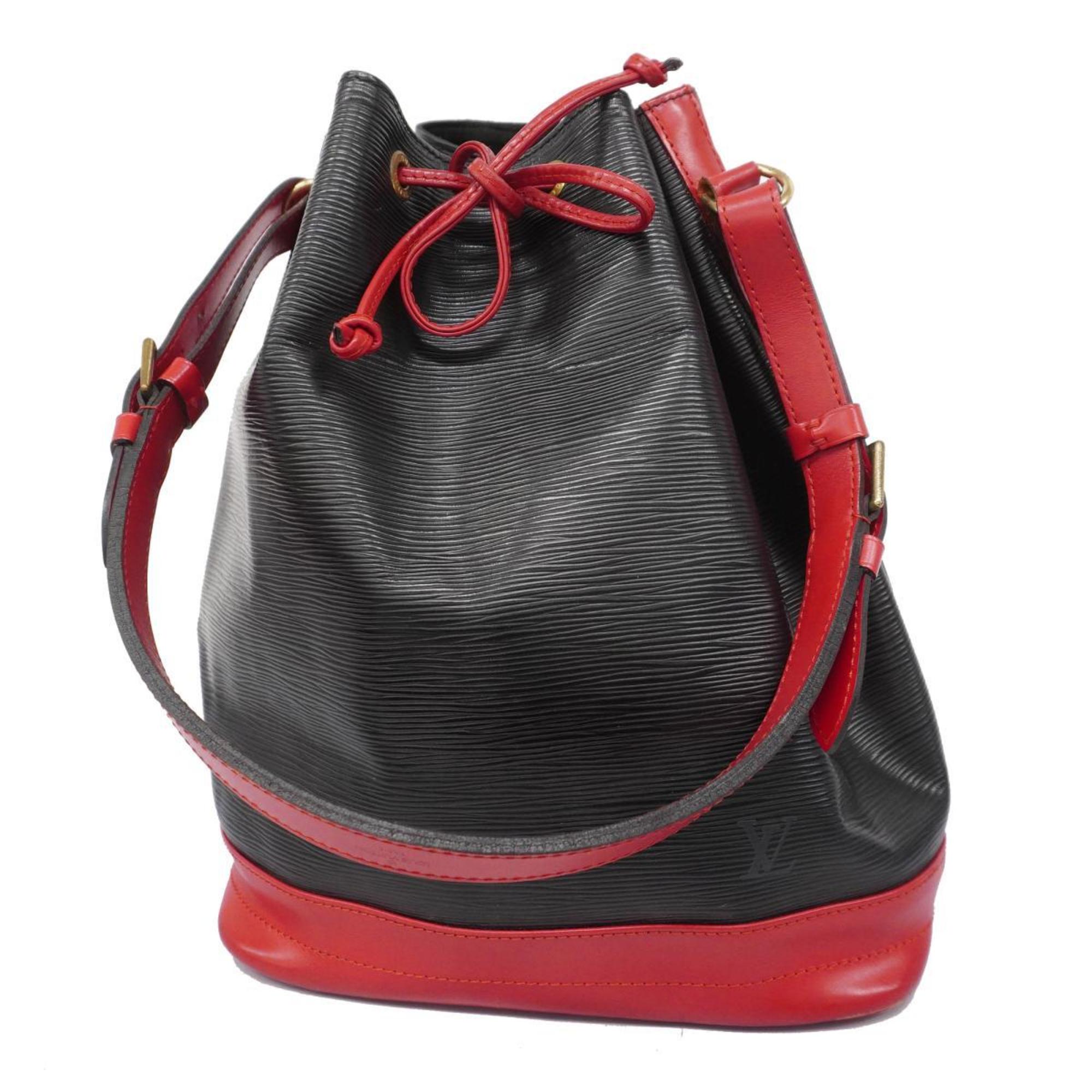 Louis Vuitton Shoulder Bag Epi Noe M44017 Noir Castilian Red Ladies