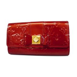 Louis Vuitton Long Wallet Vernis Portefeuille Sarah Nu M91499 Pomme d'Amour Ladies