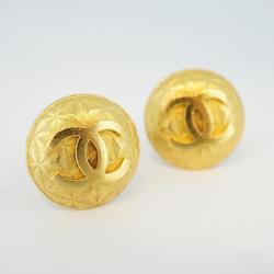 Chanel Earrings Coco Mark Circle GP Plated Gold 95A Women's