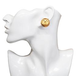 Chanel Earrings Coco Mark Circle GP Plated Gold 95A Women's