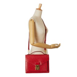 Louis Vuitton Epi Monceau Handbag Shoulder Bag M52127 Castilian Red Leather Women's LOUIS VUITTON