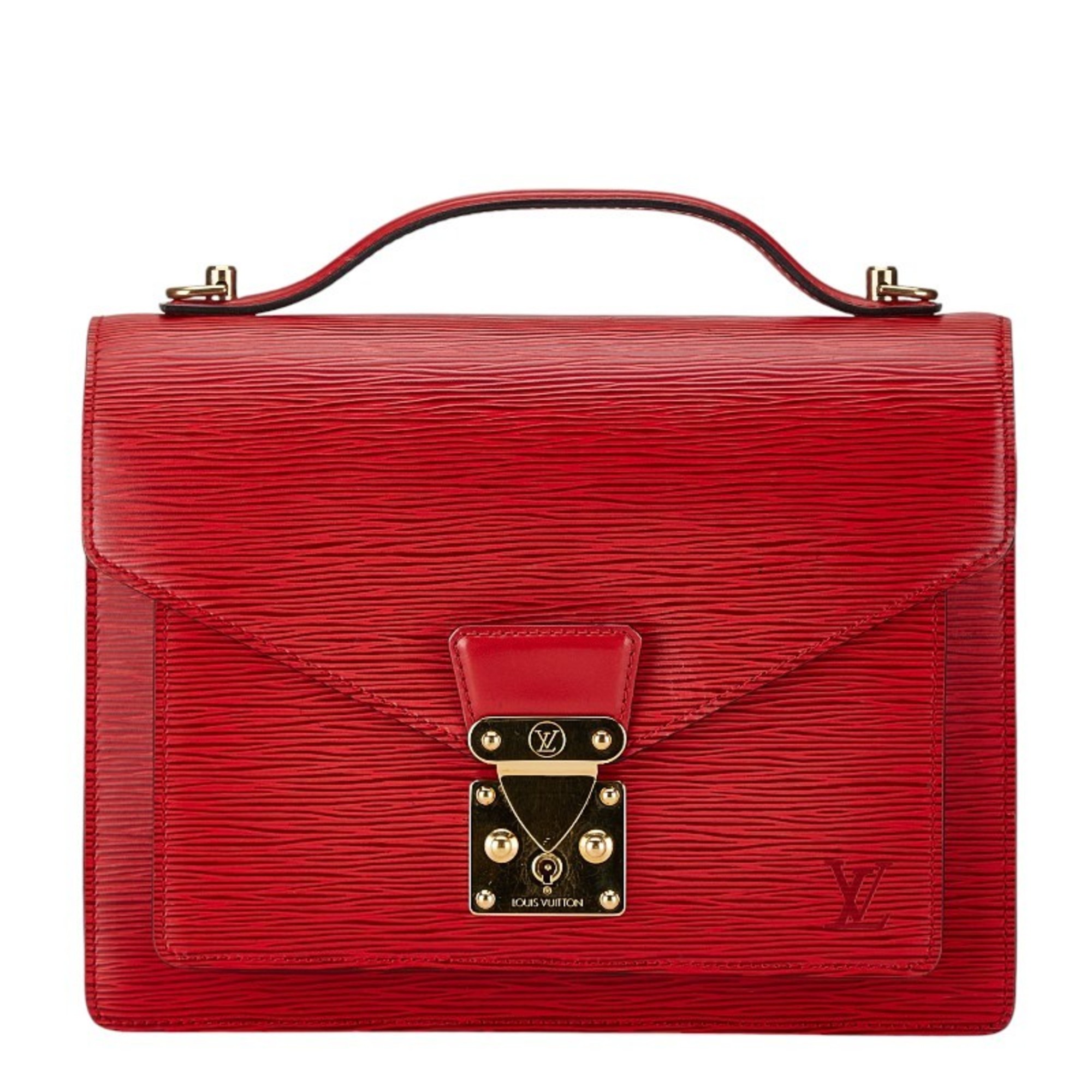 Louis Vuitton Epi Monceau Handbag Shoulder Bag M52127 Castilian Red Leather Women's LOUIS VUITTON