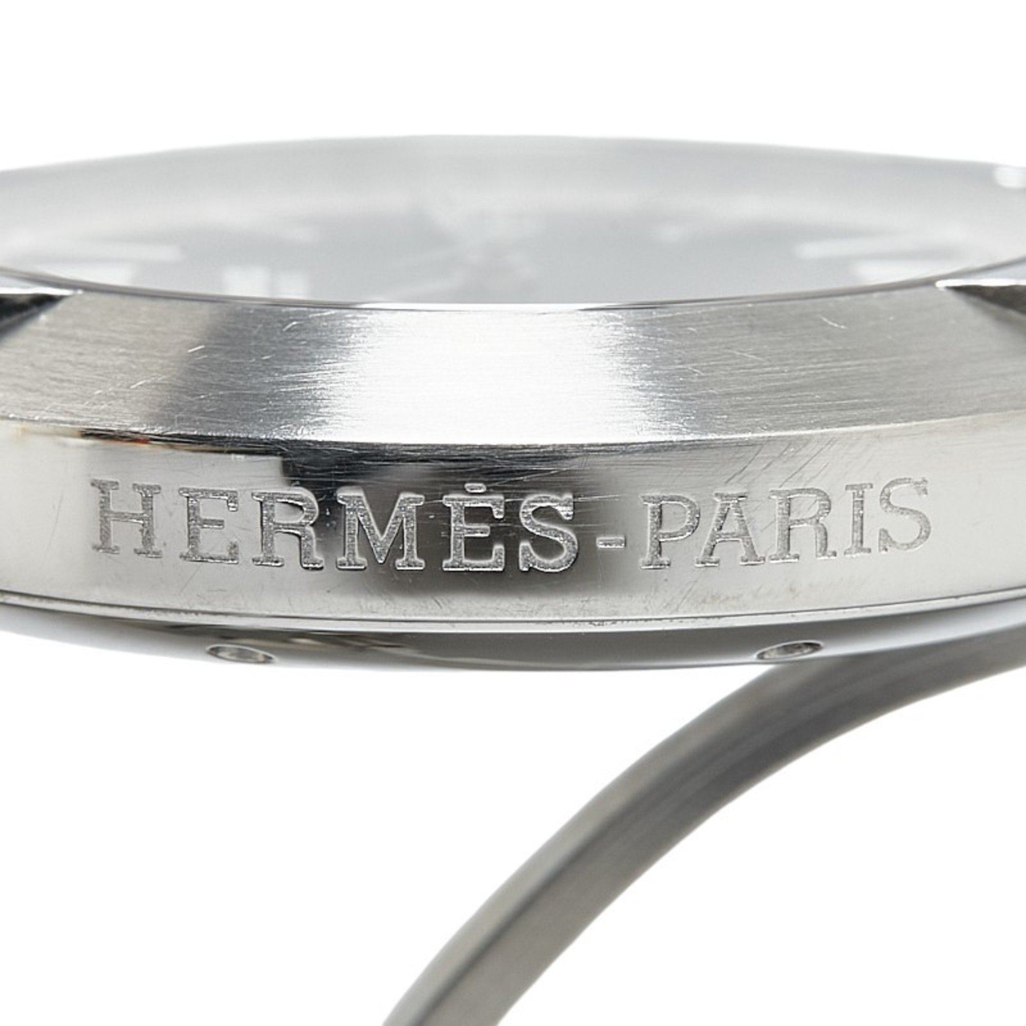 Hermes Nomade Watch NO1.810 Quartz Black Dial Stainless Steel Ladies HERMES