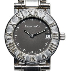 Tiffany Atlas Watch, Quartz, Black Dial, Stainless Steel, Women's, TIFFANY&Co.