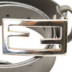 FENDI Buckle Belt Size: 110/125 Black Leather Men's