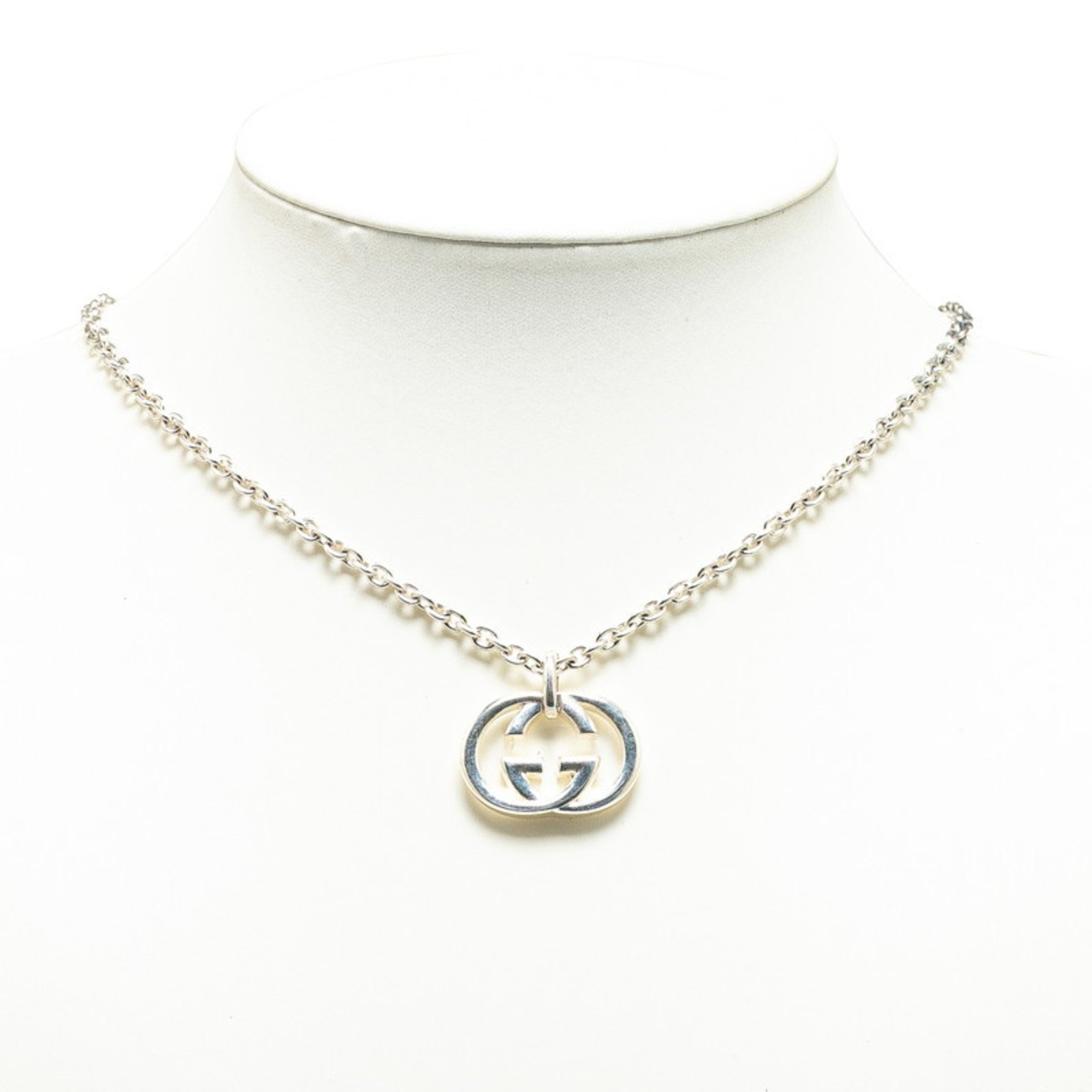 Gucci Interlocking G Necklace SV925 Silver Men's GUCCI