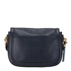 Coach Horse and Carriage Shoulder Bag Navy Leather Women's COACH