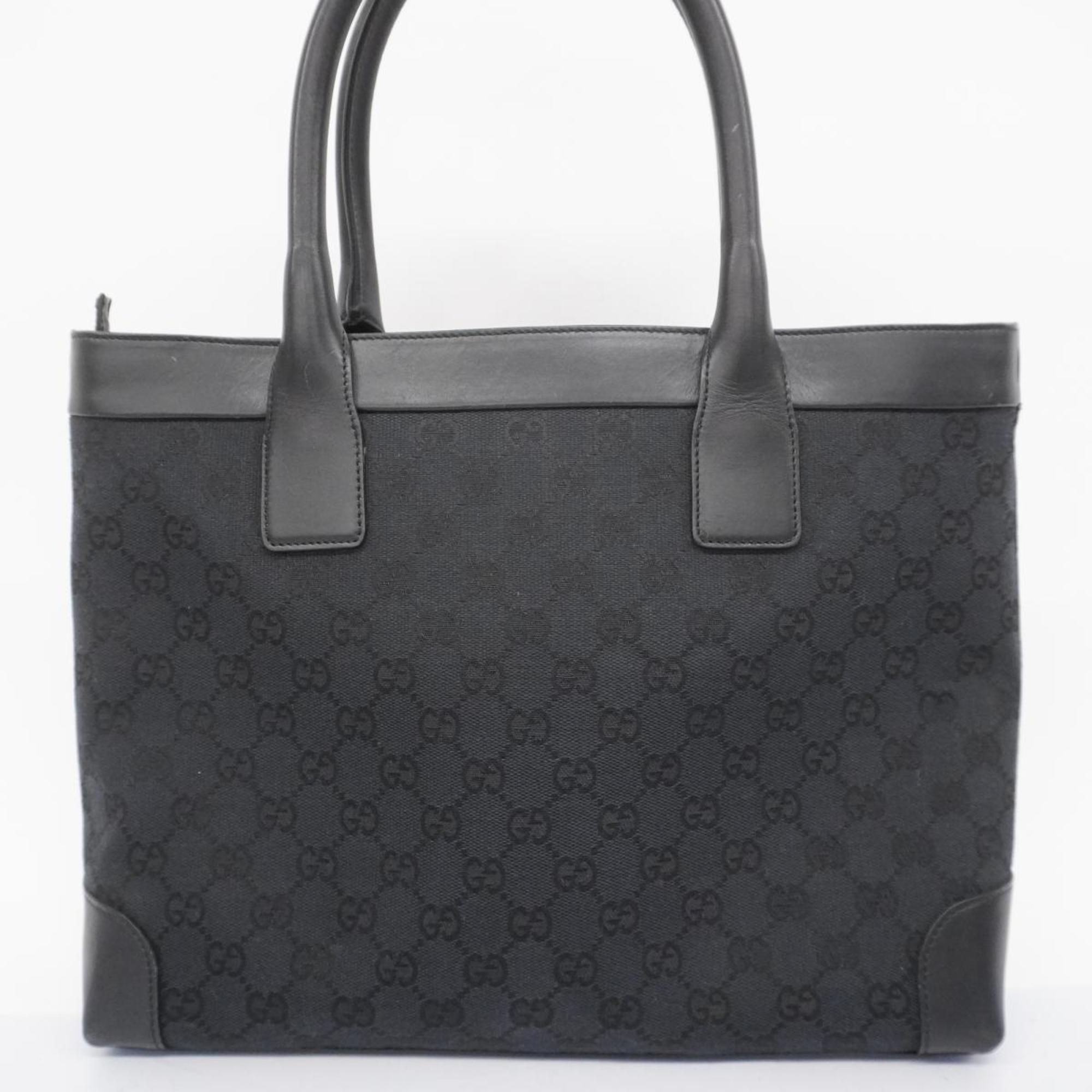 Gucci Tote Bag GG Canvas 002 1119 Black Women's