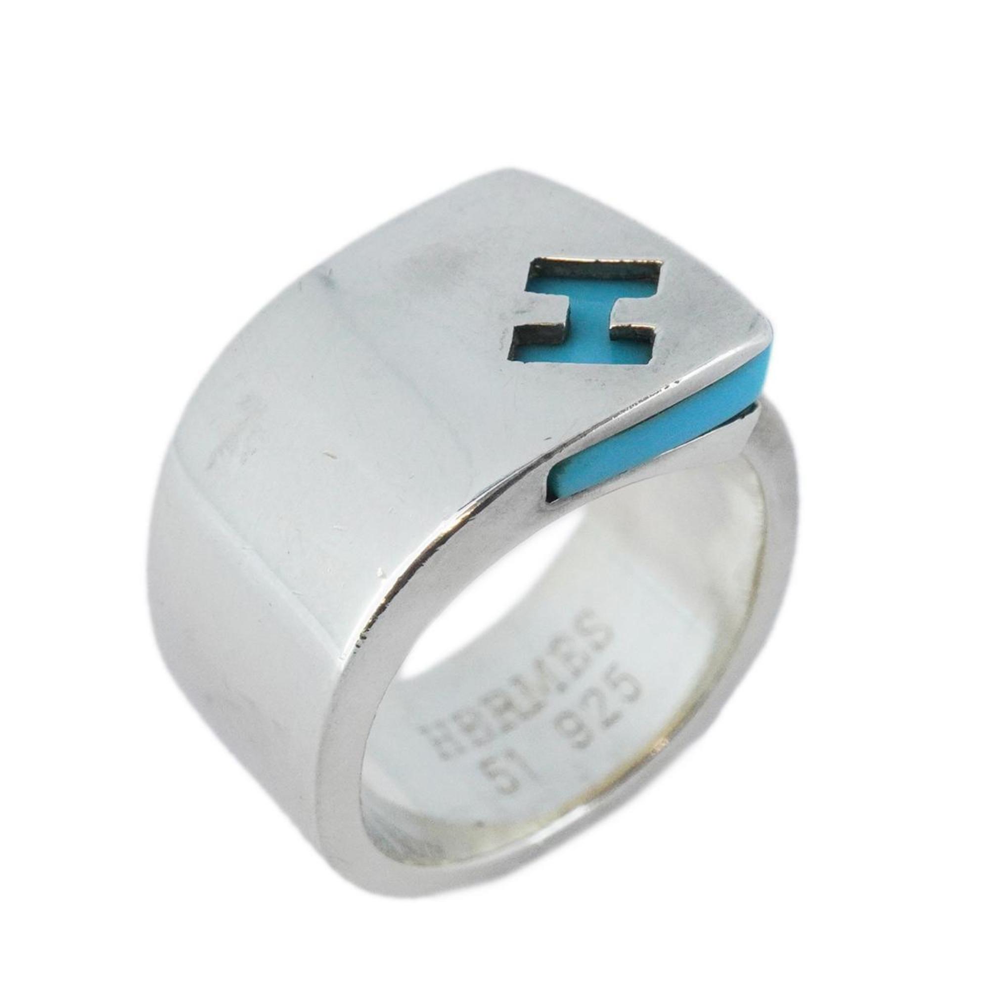 Hermes Ring Candy 925 Silver Blue Women's