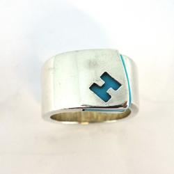 Hermes Ring Candy 925 Silver Blue Women's