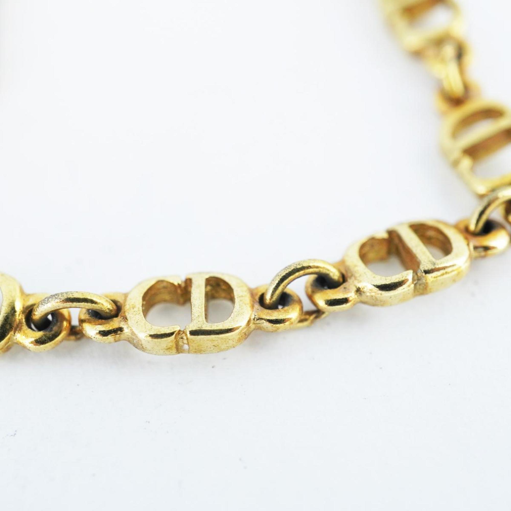 Christian Dior Bracelet CD GP Plated Gold Women's