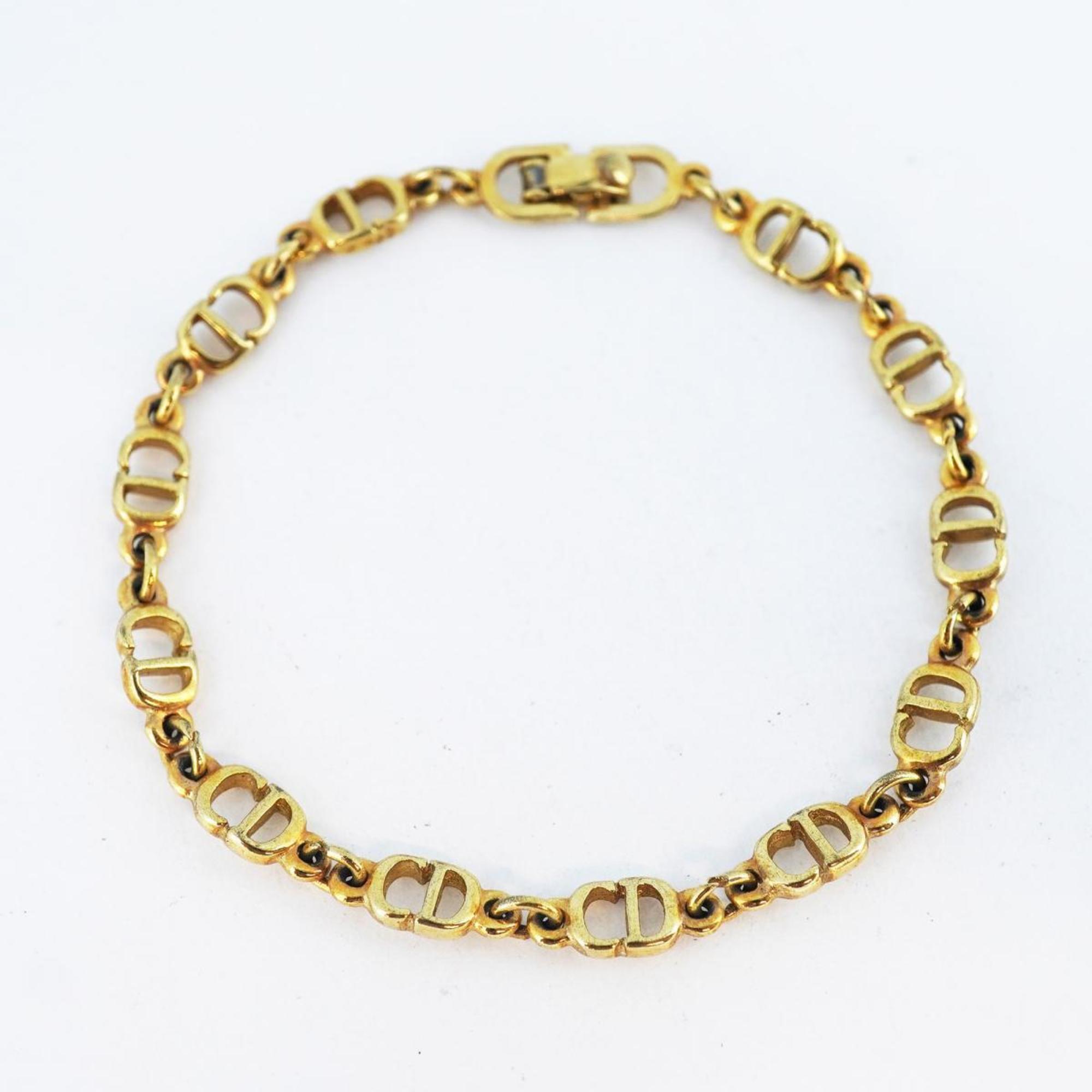 Christian Dior Bracelet CD GP Plated Gold Women's