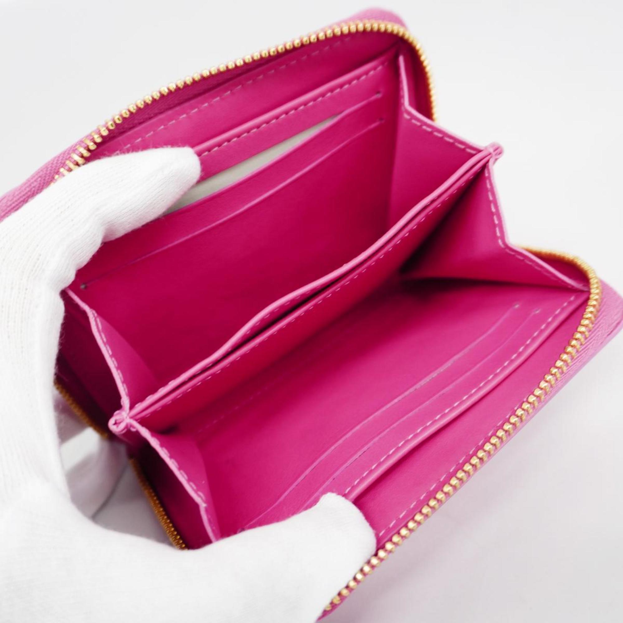 Louis Vuitton Wallets & Coin Cases Vernis LV Remix Zippy Purse M82976 Neon Pink Women's