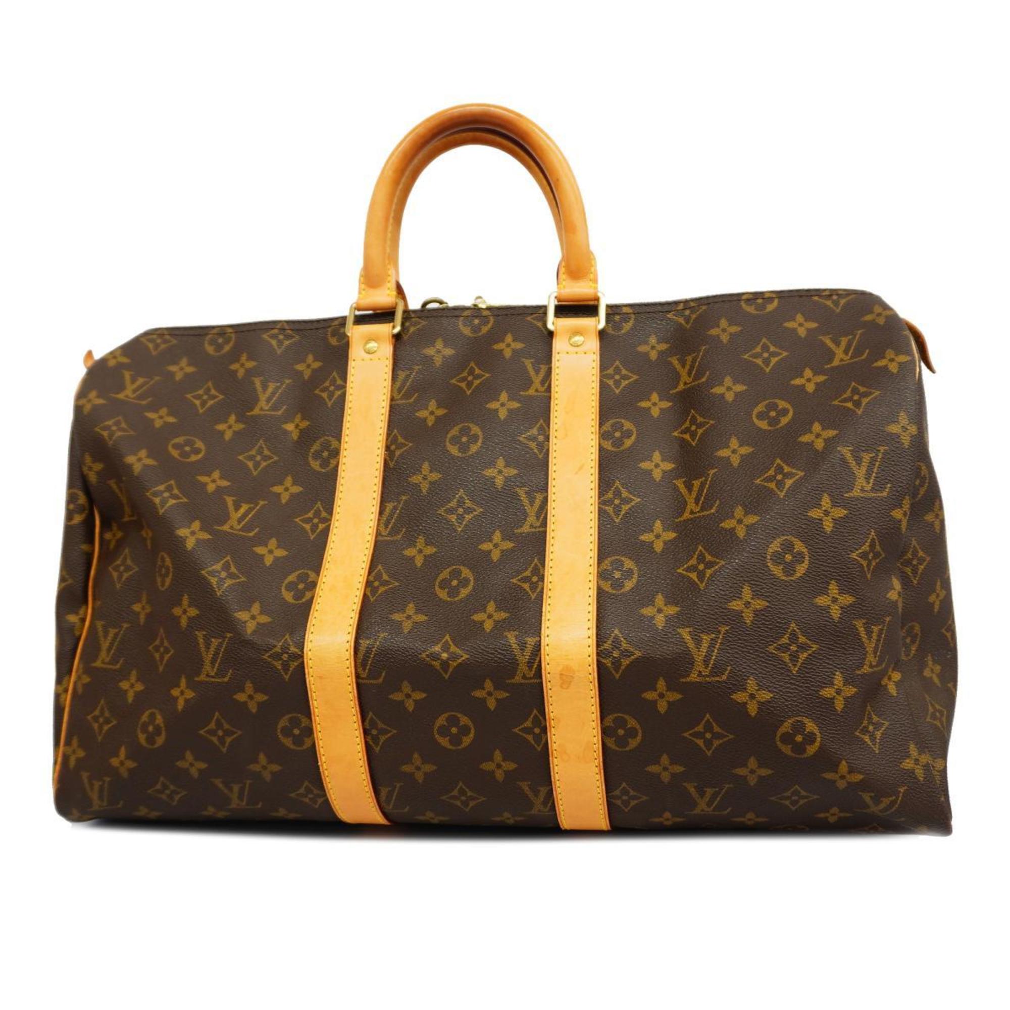 Louis Vuitton Boston Bag Monogram Keepall 45 M41428 Brown Men's Women's