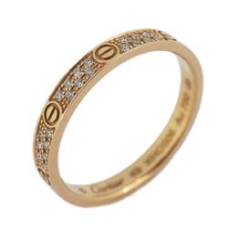 Cartier Ring Love Pavé K18PG Pink Gold Ladies