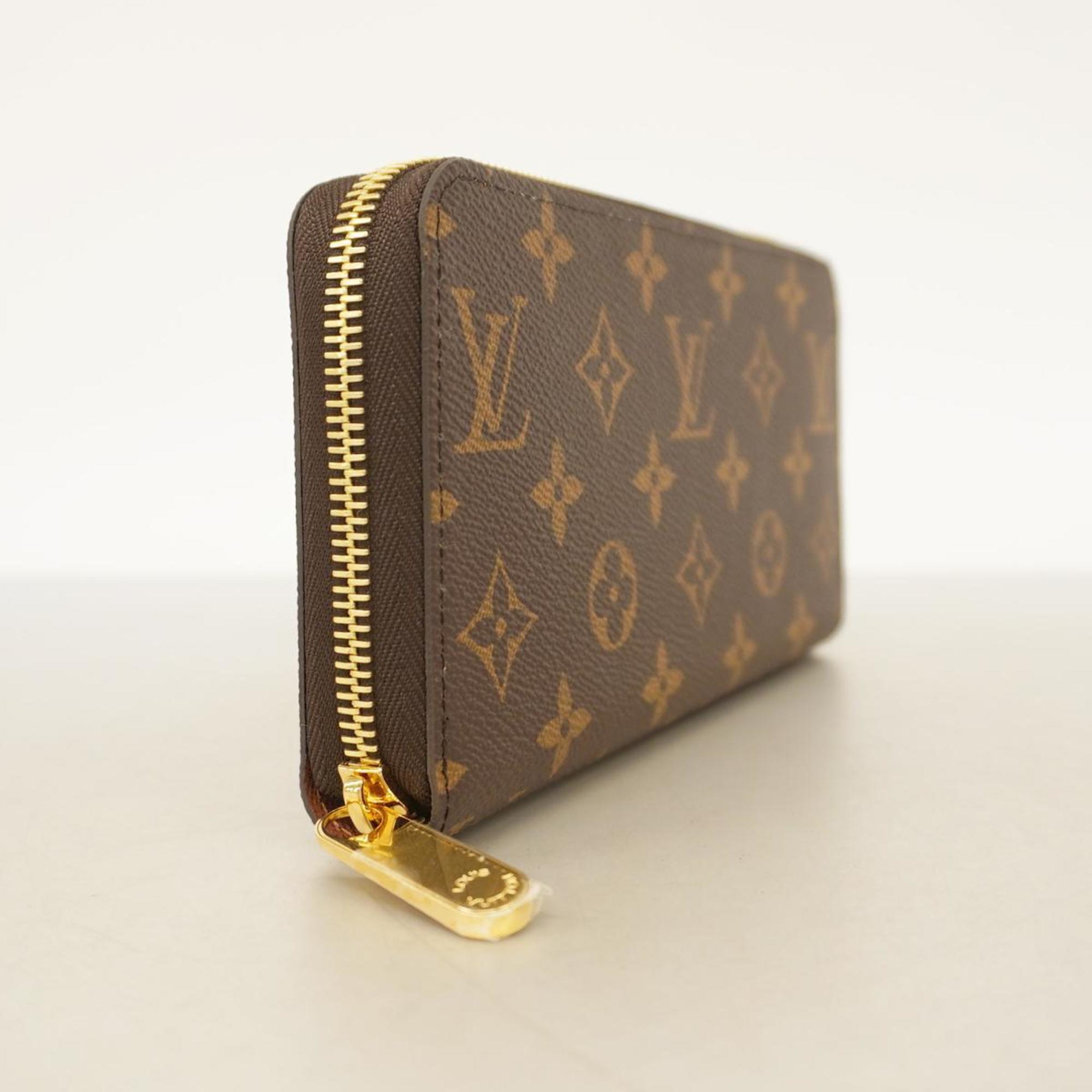 Louis Vuitton Long Wallet Monogram Zippy M42616 Brown Men's Women's