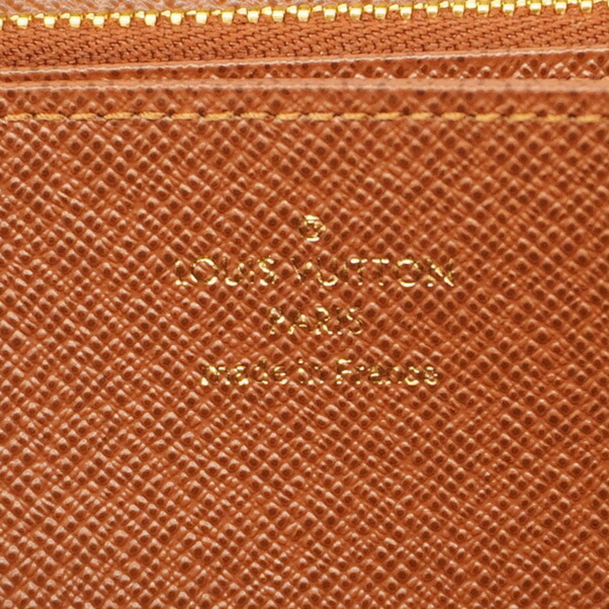 Louis Vuitton Long Wallet Monogram Zippy M42616 Brown Men's Women's