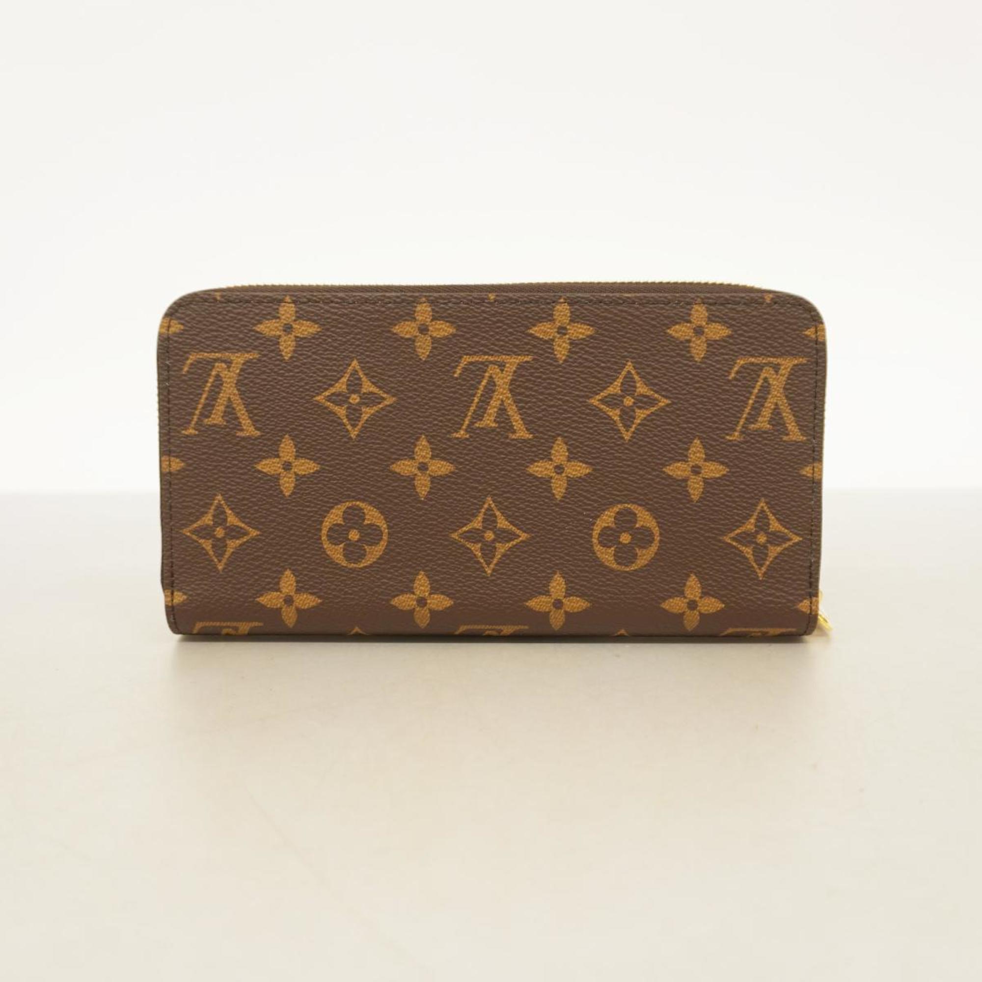 Louis Vuitton Long Wallet Monogram Zippy M42616 Brown Men's Women's