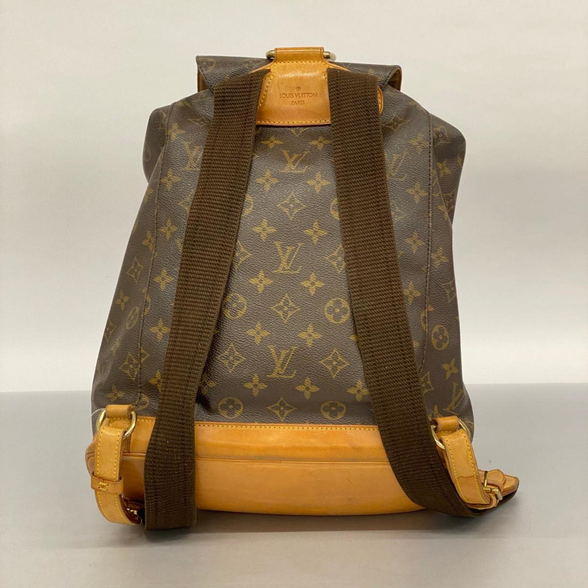 Louis Vuitton Backpack Monogram Montsouris GM M51135 Brown Women's