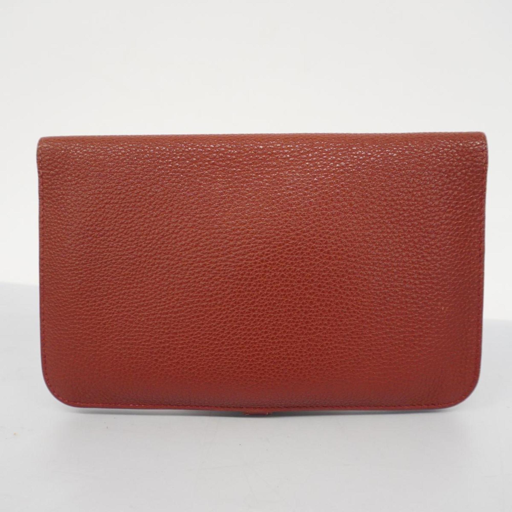 Hermes Long Wallet Togon GM □D Engraved Togo Brick Men's Women's