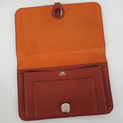 Hermes Long Wallet Togon GM □D Engraved Togo Brick Men's Women's