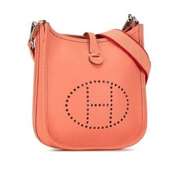 Hermes Evelyn TPM Shoulder Bag Crevette Pink Taurillon Clemence Women's HERMES