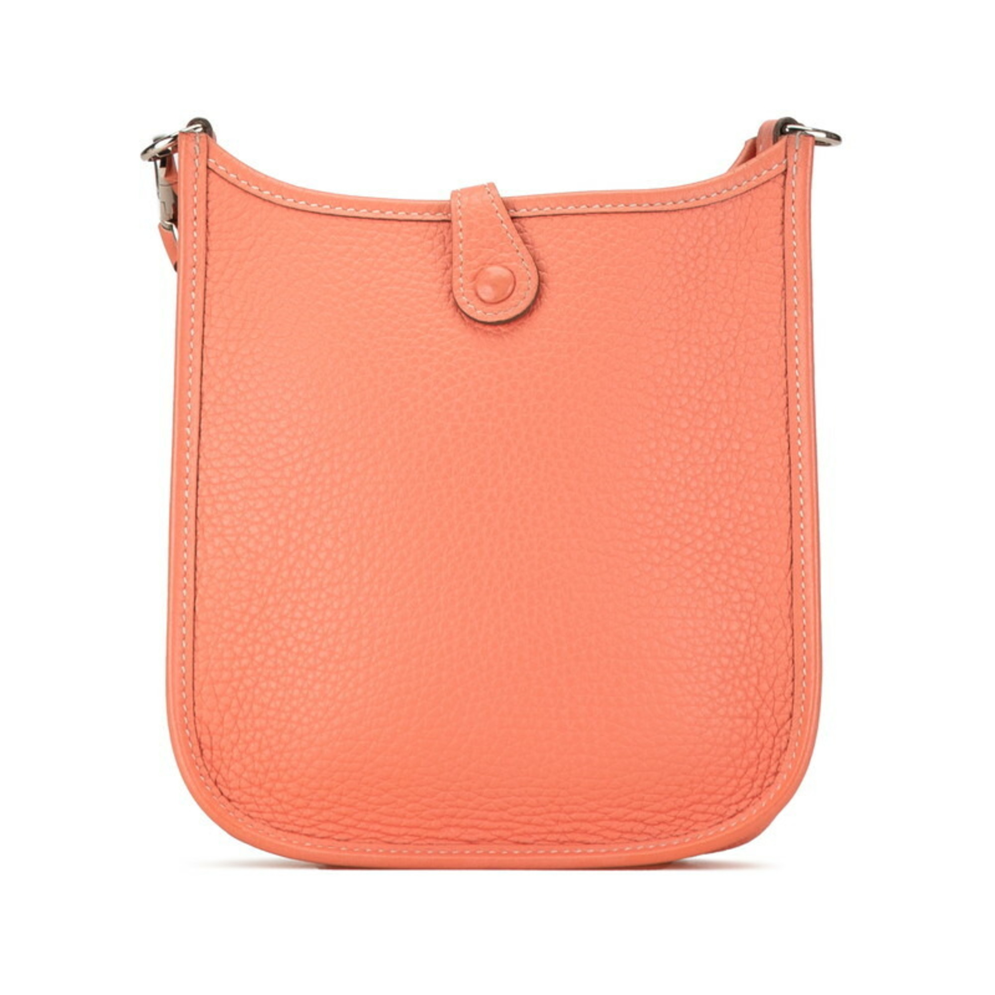 Hermes Evelyn TPM Shoulder Bag Crevette Pink Taurillon Clemence Women's HERMES