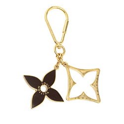 Louis Vuitton Monogram Flower Porte Cle Puzzle Key Holder Ring Bag Charm M65218 Gold Brown Plated Women's LOUIS VUITTON