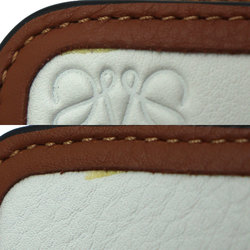 LOEWE Puzzle Zip Around Long Wallet Round Pink White Brown 122N30XF13 Women's