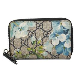 Gucci Wallet/Coin Case GG Blooms 546354 Navy Blue Women's