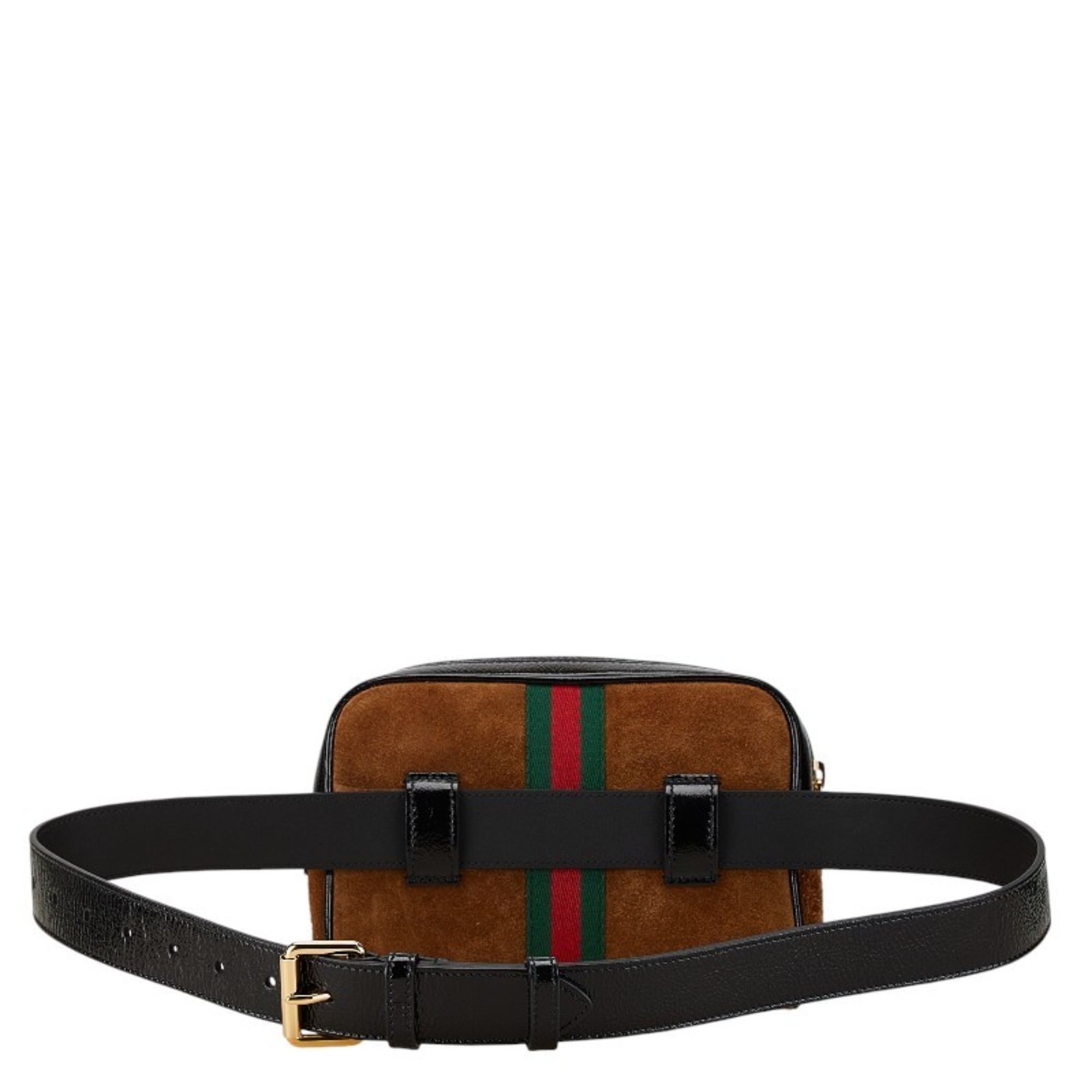 Gucci Ophidia GG Marmont Sherry Line Waist Bag Body 517076 Brown Suede Enamel Women's GUCCI