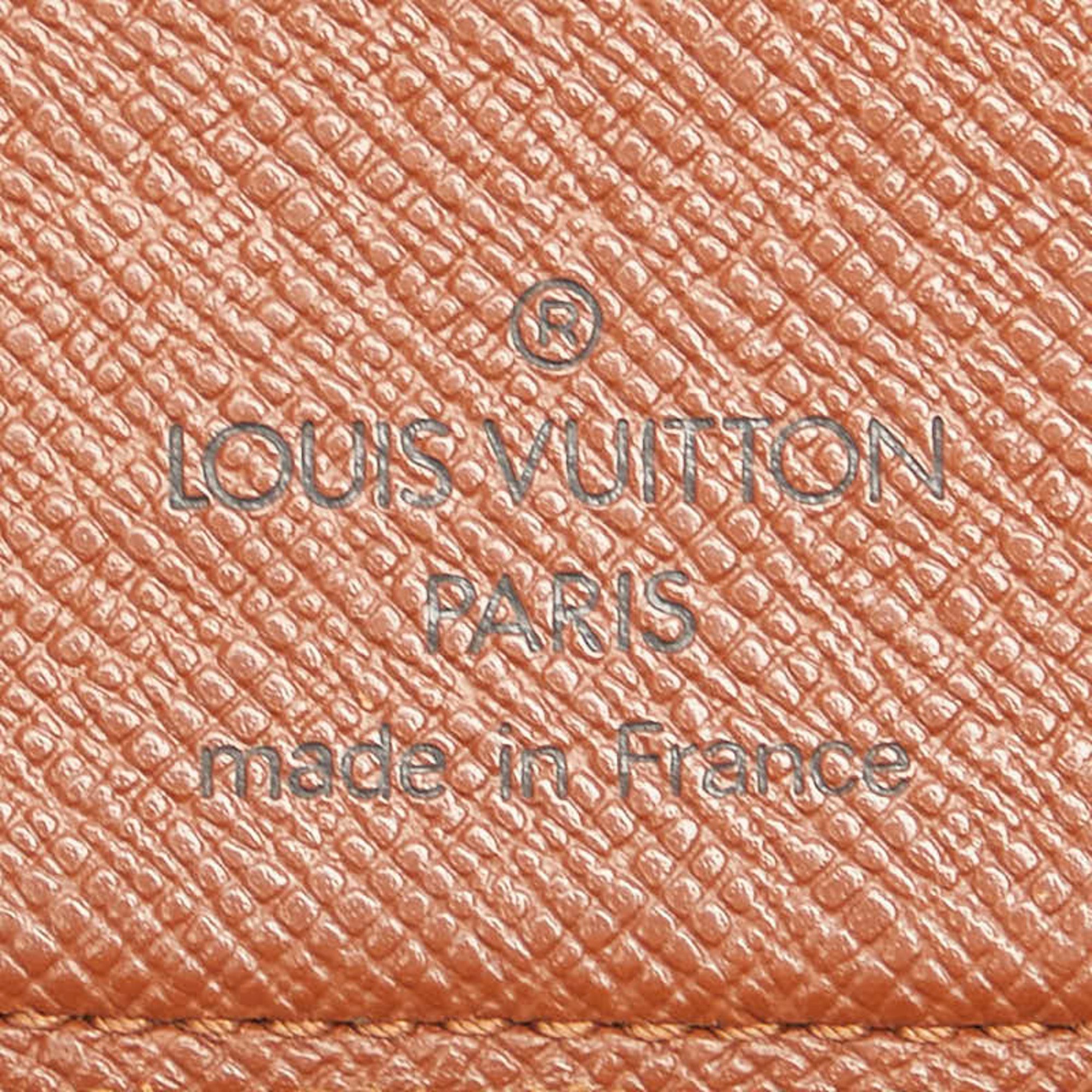 Louis Vuitton Monogram Portemonnay Bifold Wallet M61663 Brown PVC Leather Women's LOUIS VUITTON